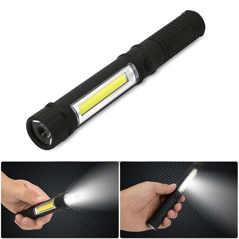 ELECTROPRIME Multifunction Portable Mini COB LED Working Light Pen Style Outdoor Flashlight(Black)