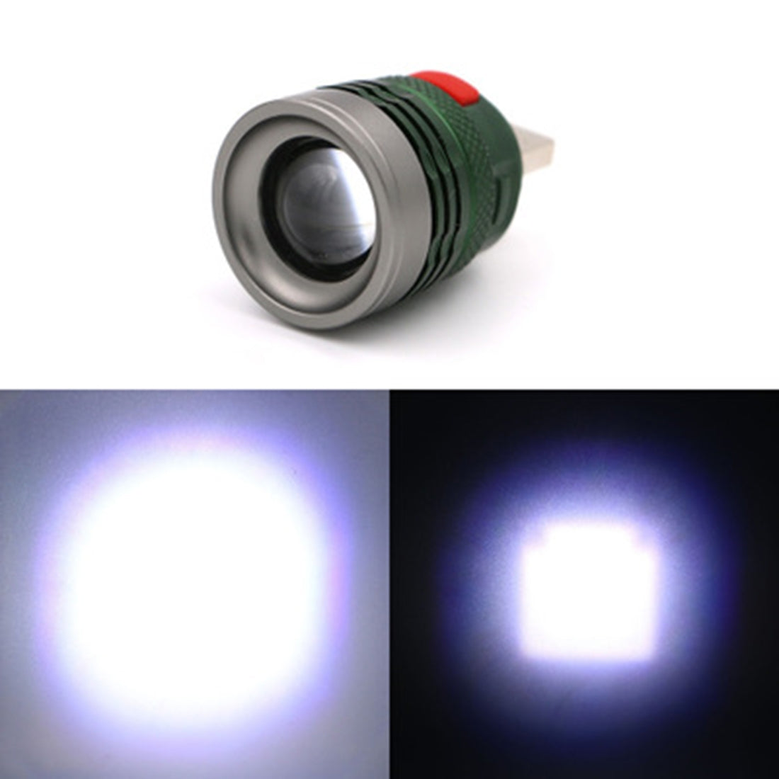 ELECTROPRIME 2 PCS LED Lighting  Long Shot USB Head Mini Fill Light Aluminum Light Flashlight Lighting