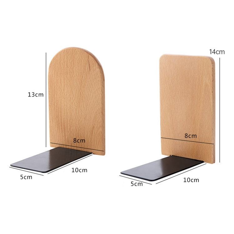ELECTROPRIME Anti-skid Bookends Shelf Holder Book Nature Wood Stand(Round)