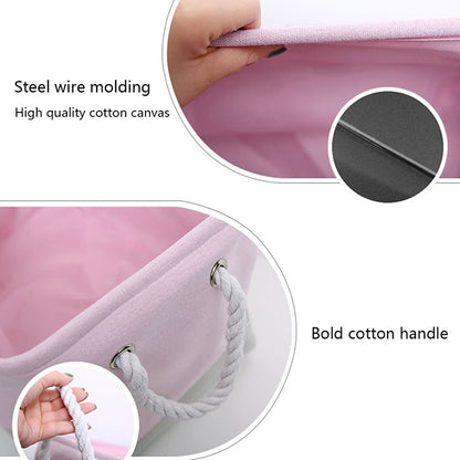 ELECTROPRIME Oxford Foldable Laundry Basket Dirty Clothes Baskets Bag Organizer Toys Storage Bag(White)