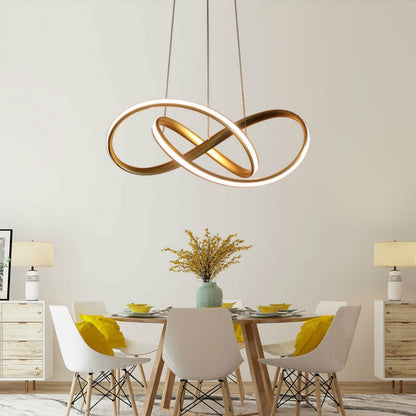 ELECTROPRIME Simple and Creative Personality LED Living Room Bedroom Dining Room Chandelier, Diameter: 50cm, Light Color:White Light(Black)