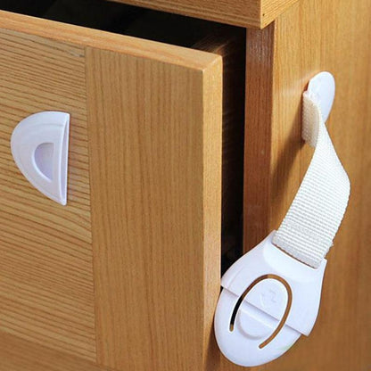 ELECTROPRIME 10 PCS Cabinet Door Lock Kids Drawer Locker Security Invisible Locks for Home Storage Child Lock Baby Safety Cabinet Lock