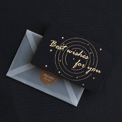 ELECTROPRIME 6 PCS Creative Business Bronzing Thanksgiving Birthday Card(Best Wishes For You)
