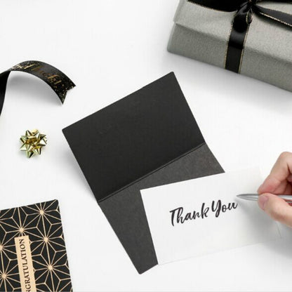 ELECTROPRIME 6 PCS Creative Business Bronzing Thanksgiving Birthday Card(Thank You)