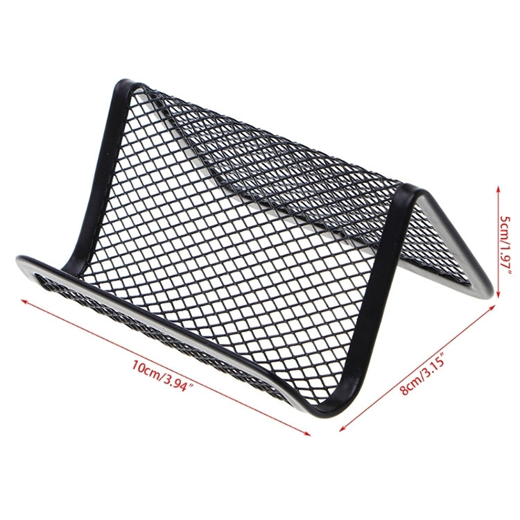 ELECTROPRIME 5 PCS Office Convenient Practical Metal Mesh Card Holder