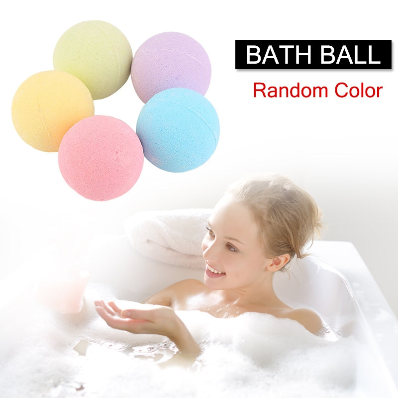 ELECTROPRIME 3 PCS 10g Natural Bubble Shower Bombs Ball Bath Salt Body Essential Oil Bath Ball(Purple)
