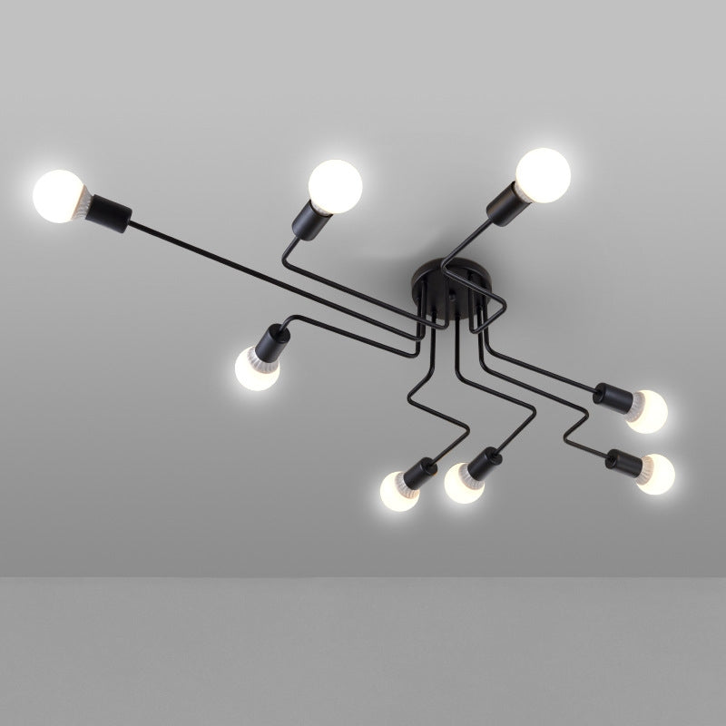 ELECTROPRIME Modern Minimalist Shaped Spider Ceiling Lamp Chandelier, AC 220V, Light Source:with LED White Bulbs(8 Heads)