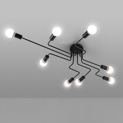 ELECTROPRIME Modern Minimalist Shaped Spider Ceiling Lamp Chandelier, AC 220V, Light Source:with LED White Bulbs(8 Heads)