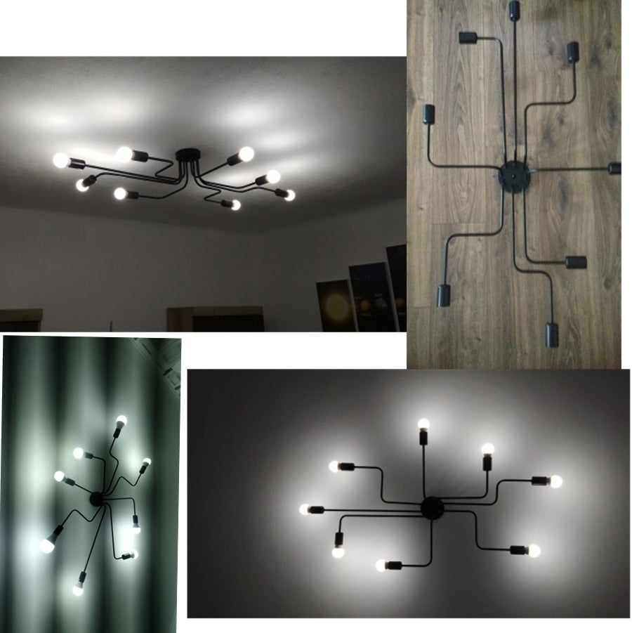 ELECTROPRIME Modern Minimalist Shaped Spider Ceiling Lamp Chandelier, AC 220V, Light Source:with LED White Bulbs(8 Heads)