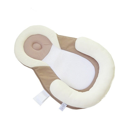 ELECTROPRIME Baby Pillow Infant Newborn Mattress Pillow Baby Sleep Positioning Pad Prevent Flat Head Shape Anti Roll Pillows(Beige)