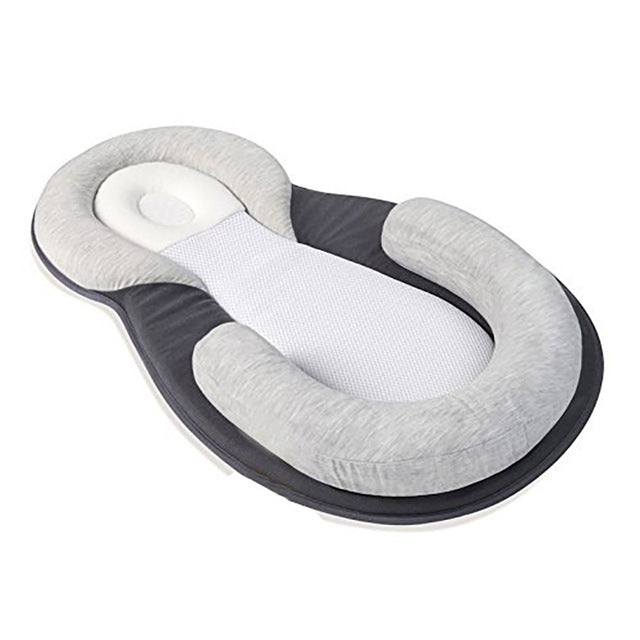 ELECTROPRIME Baby Pillow Infant Newborn Mattress Pillow Baby Sleep Positioning Pad Prevent Flat Head Shape Anti Roll Pillows(Gray)