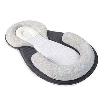 ELECTROPRIME Baby Pillow Infant Newborn Mattress Pillow Baby Sleep Positioning Pad Prevent Flat Head Shape Anti Roll Pillows(Gray)