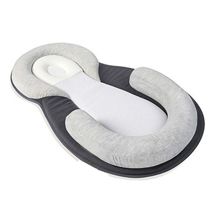 ELECTROPRIME Baby Pillow Infant Newborn Mattress Pillow Baby Sleep Positioning Pad Prevent Flat Head Shape Anti Roll Pillows(Gray)