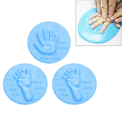 ELECTROPRIME 10 PCS Baby Care Air Dry Soft Clay Baby Hand and Foot Inkpad(Blue)