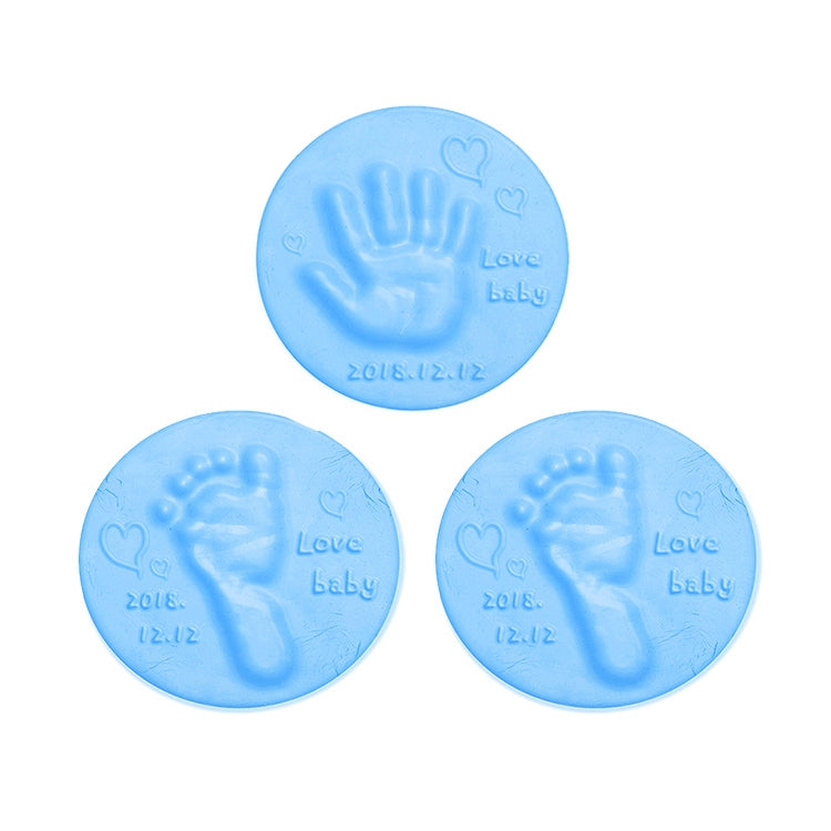 ELECTROPRIME 10 PCS Baby Care Air Dry Soft Clay Baby Hand and Foot Inkpad(Blue)