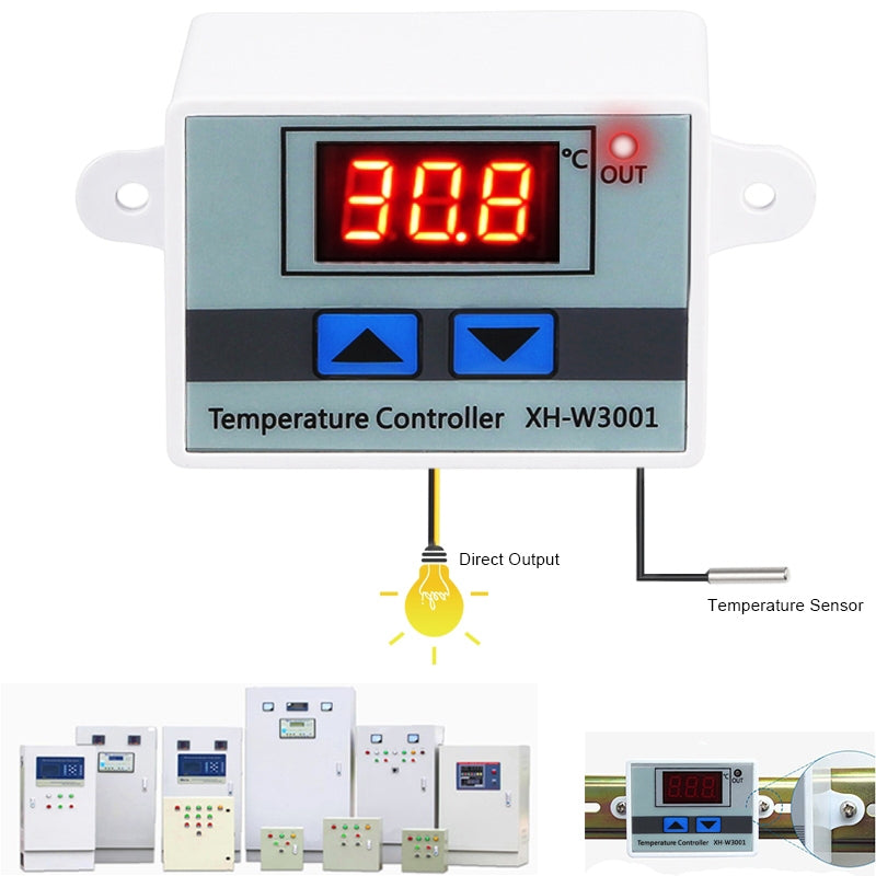 ELECTROPRIME XH-W3001 Digital LED Temperature Controller Arduino Cooling Heating Switch Thermostat NTC Sensor 24V