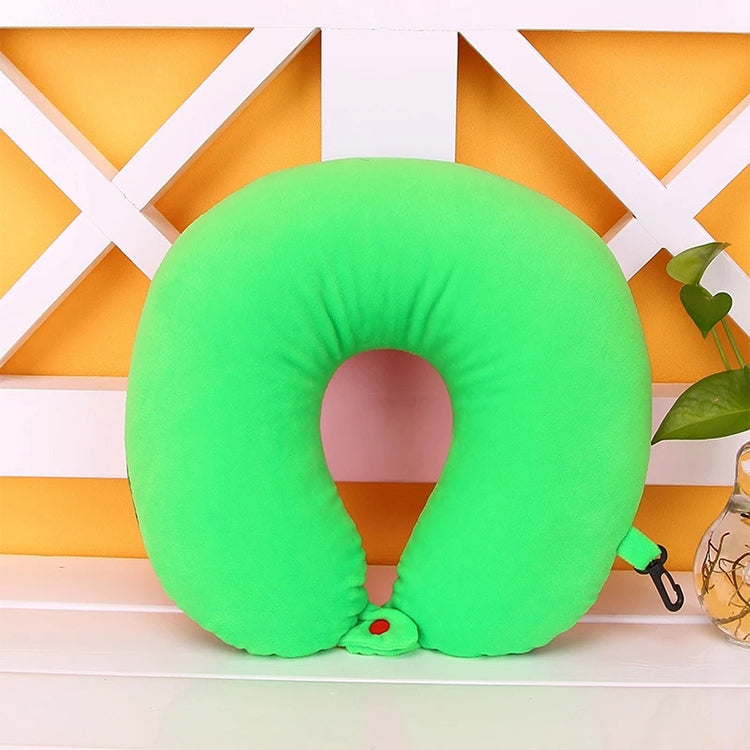 ELECTROPRIME Fruit U Shaped Travel Pillow Nanoparticles Neck Pillow Car Pillows Soft Cushion Home Textile(Kiwi)