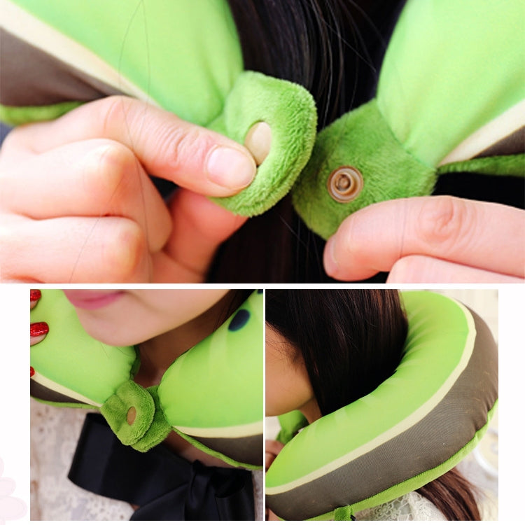 ELECTROPRIME Fruit U Shaped Travel Pillow Nanoparticles Neck Pillow Car Pillows Soft Cushion Home Textile(Kiwi)