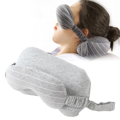 ELECTROPRIME Business Travel Portable Pillow Eye Protection(Light Grey)
