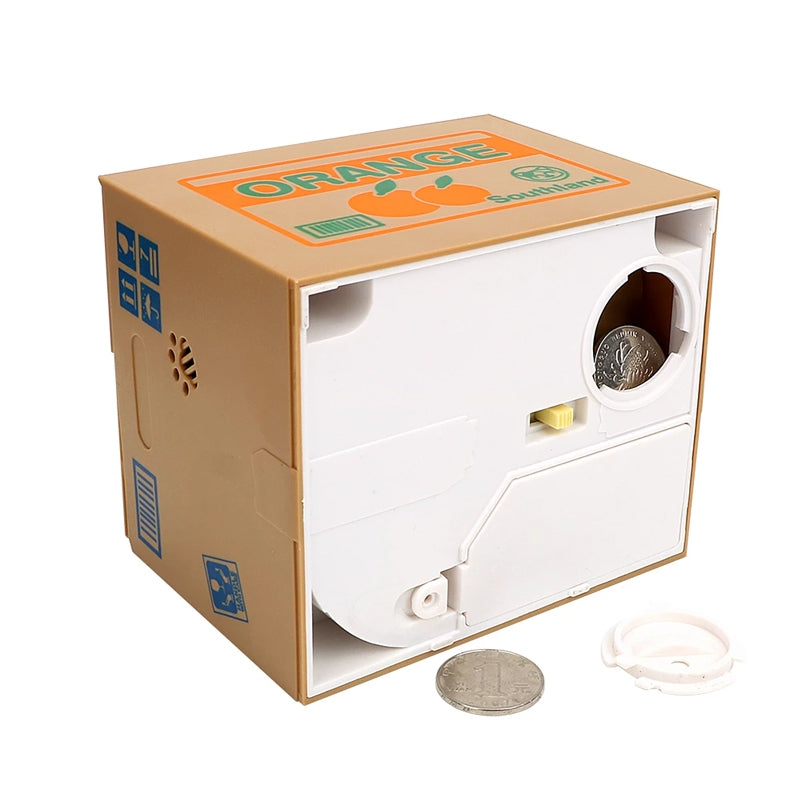 ELECTROPRIME Fashion Super Cute Animal Steal Money Piggy Bank Creative Piggy Bank(Lucky Yellow Cat)