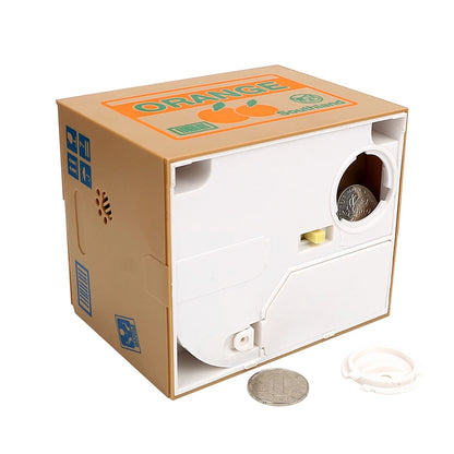 ELECTROPRIME Fashion Super Cute Animal Steal Money Piggy Bank Creative Piggy Bank(Lucky Yellow Cat)