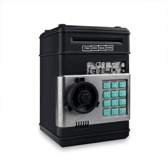 ELECTROPRIME Electronic Piggy Bank ATM Password Money Coins Saving Box, Music Version(Black)
