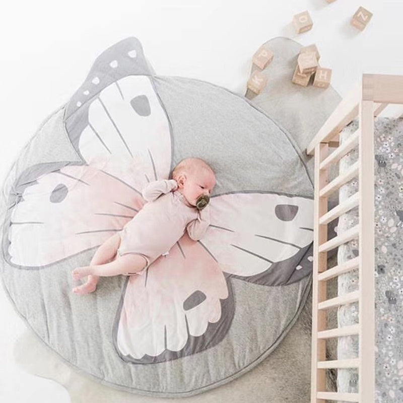 ELECTROPRIME Baby Infant Play Mats Kids Crawling Carpet Floor Rug Baby Bedding Rabbit Blanket Cotton Game Pad Children Room Decor(Butterfly)
