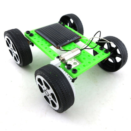ELECTROPRIME Creative Kids Early Education DIY Solar Energy Car Science Experiment Assembled Toy, Size:3.2x7.5x8cm