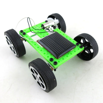 ELECTROPRIME Creative Kids Early Education DIY Solar Energy Car Science Experiment Assembled Toy, Size:3.2x7.5x8cm