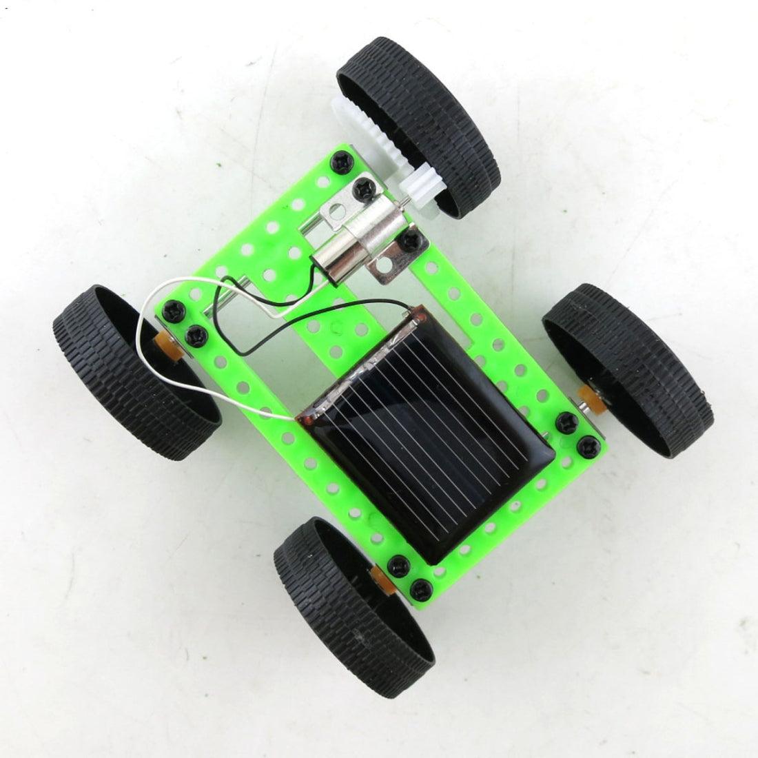 ELECTROPRIME Creative Kids Early Education DIY Solar Energy Car Science Experiment Assembled Toy, Size:3.2x7.5x8cm