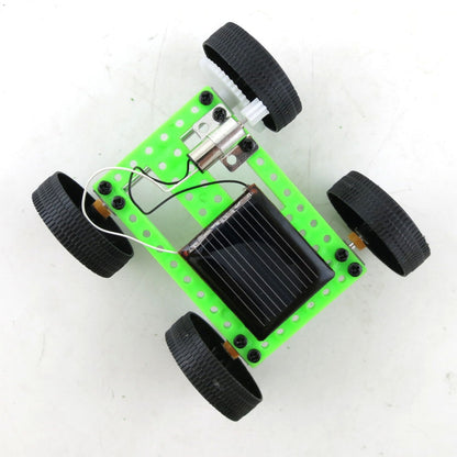 ELECTROPRIME Creative Kids Early Education DIY Solar Energy Car Science Experiment Assembled Toy, Size:3.2x7.5x8cm