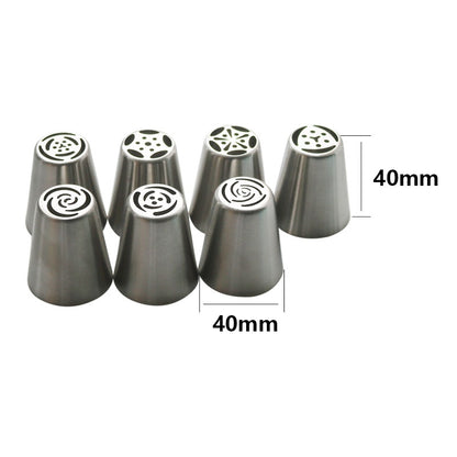 ELECTROPRIME 13pcs / Set Pastry Nozzles Coupler Icing Piping Tips Sets Stainless Steel Rose Cream Bakeware