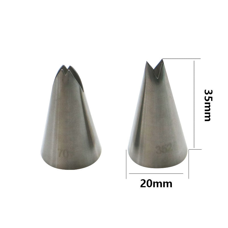 ELECTROPRIME 13pcs / Set Pastry Nozzles Coupler Icing Piping Tips Sets Stainless Steel Rose Cream Bakeware