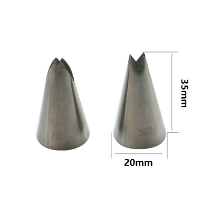 ELECTROPRIME 13pcs / Set Pastry Nozzles Coupler Icing Piping Tips Sets Stainless Steel Rose Cream Bakeware