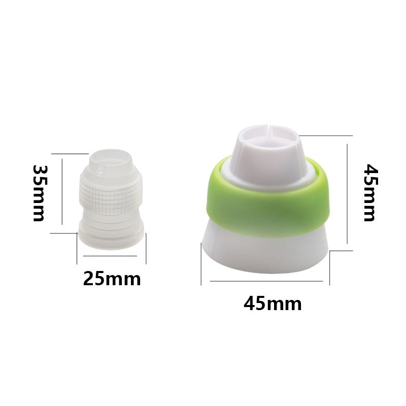 ELECTROPRIME 13pcs / Set Pastry Nozzles Coupler Icing Piping Tips Sets Stainless Steel Rose Cream Bakeware
