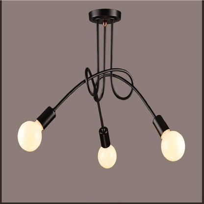 ELECTROPRIME Three-headed Simple Creative Cafe Room Dining Room Bedroom Living Room Wrought Iron Pendant Lamp Ceiling Light with Milky White Dragon Ball Bubble LED
