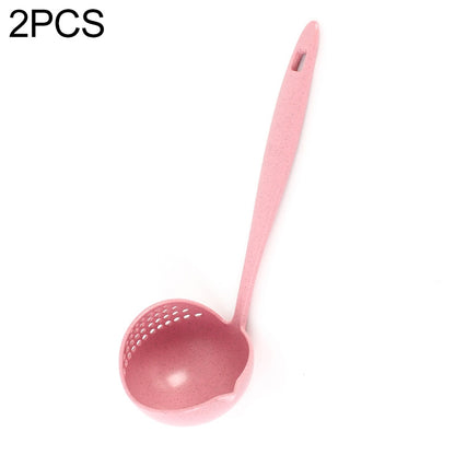 ELECTROPRIME Wheat Straw Dual-use Soup Spoon Colander Environmental Tableware