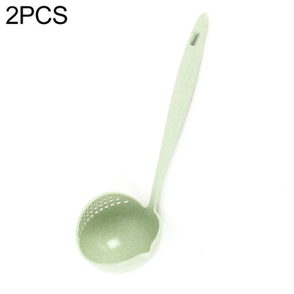 ELECTROPRIME Wheat Straw Dual-use Soup Spoon Colander Environmental Tableware