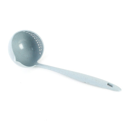 ELECTROPRIME Wheat Straw Dual-use Soup Spoon Colander Environmental Tableware