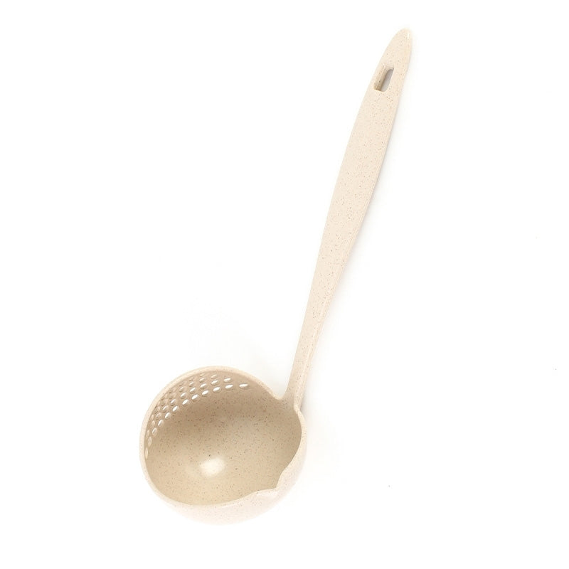 ELECTROPRIME Wheat Straw Dual-use Soup Spoon Colander Environmental Tableware