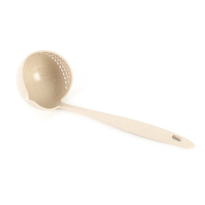 ELECTROPRIME Wheat Straw Dual-use Soup Spoon Colander Environmental Tableware