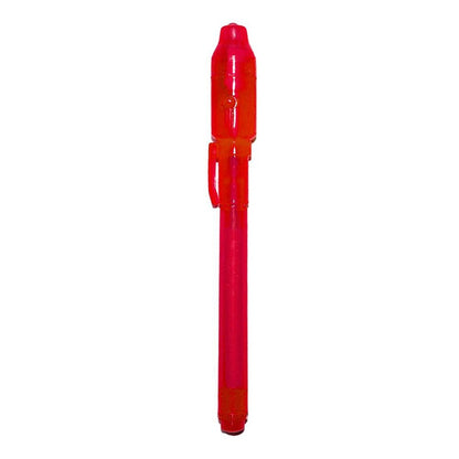 ELECTROPRIME 10 PCS Creative Magic UV Light Invisible Ink Pen Marker Pen(Red)