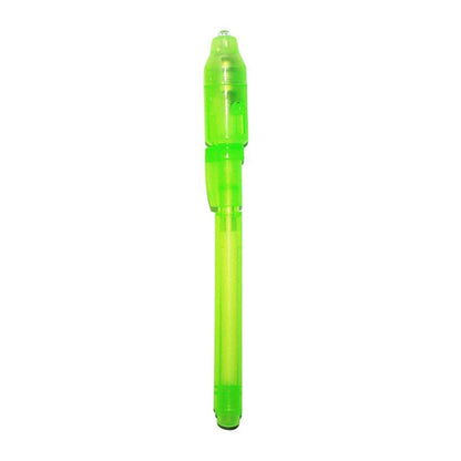 ELECTROPRIME 10 PCS Creative Magic UV Light Invisible Ink Pen Marker Pen(Green)