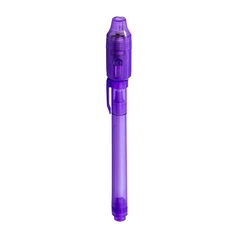 ELECTROPRIME 10 PCS Creative Magic UV Light Invisible Ink Pen Marker Pen(Purple)