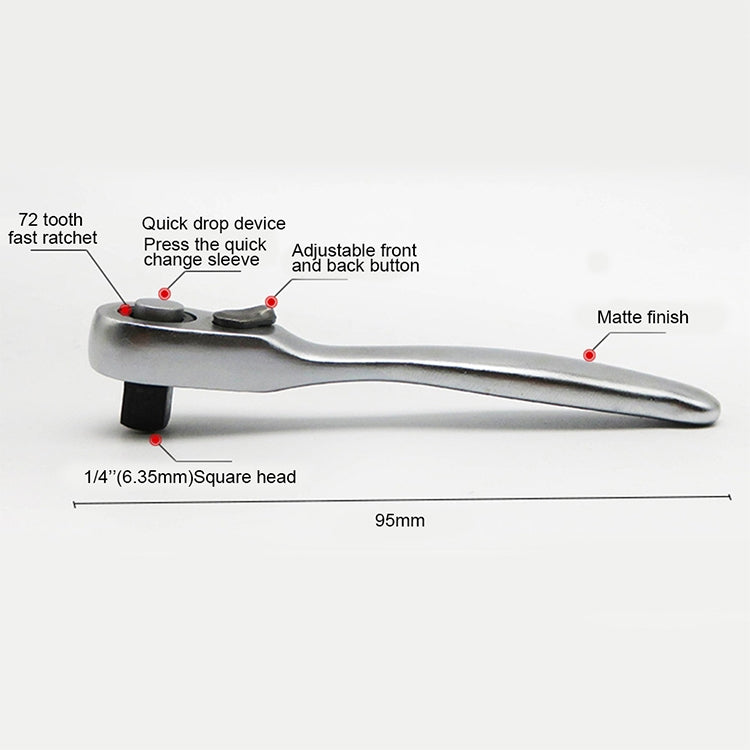 ELECTROPRIME Portable Mini Single-Ended Torque Rachet Wrench Spanner Hand Repair Tools
