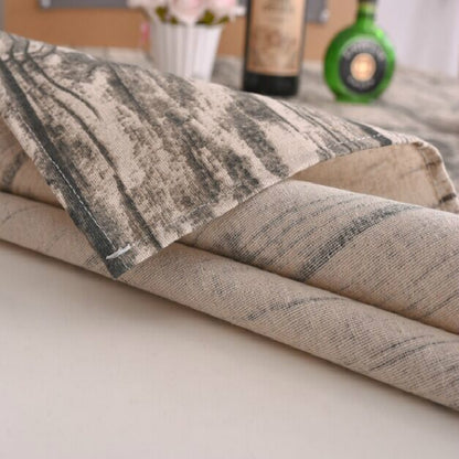 ELECTROPRIME Imitation Bark Cotton Linen Tablecloth, Size:60x60cm(Wood Grain)