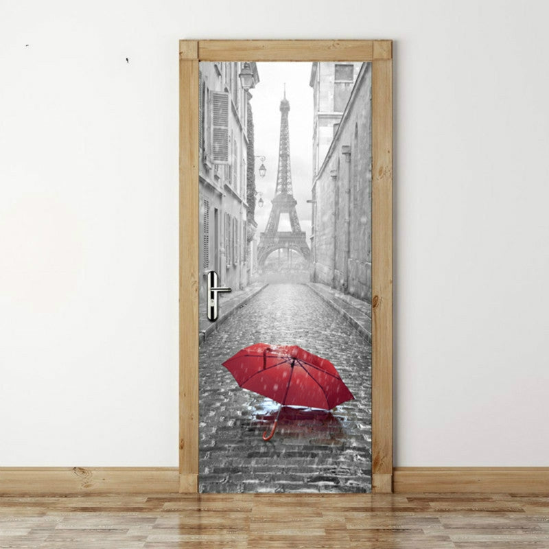 ELECTROPRIME 3D Wallpaper Poster Stickers Self Adhesive Removable Home Door Decoration Stickers, Size:38.5cm×200cm
