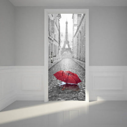 ELECTROPRIME 3D Wallpaper Poster Stickers Self Adhesive Removable Home Door Decoration Stickers, Size:38.5cm×200cm