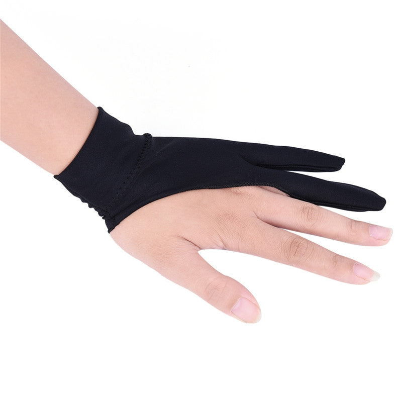 ELECTROPRIME 2 Finger Anti-fouling Drawing Glove for Graphics Drawing Tablet, Both for Right and Left Hand(For  men)