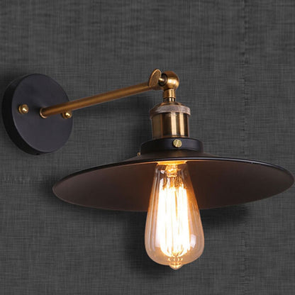 ELECTROPRIME Antique Pure Copper Single-head Wall lamp Living Room Vintage Fashion Bar Lamp without Bulbs, Size:22cm